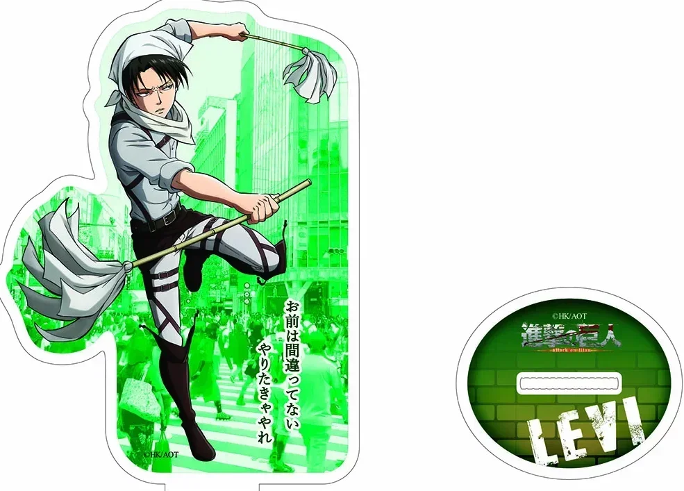 Anime Levi Eren Mikasa Action Figure Pop Acryl Stand Model Plaat Cosplay Speelgoed voor Cadeau
