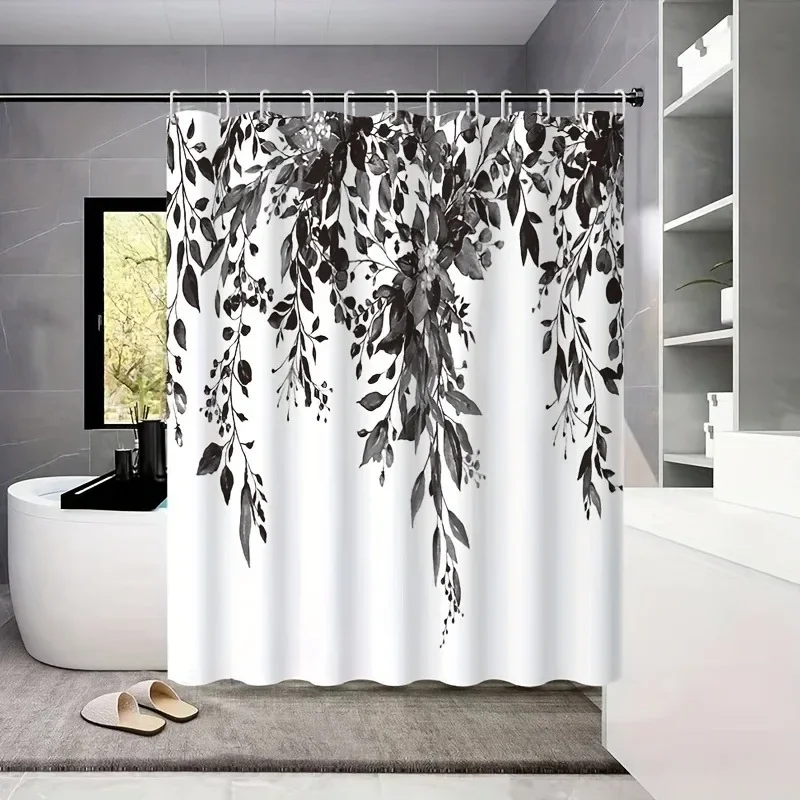 Eucalyptus Print Bathroom Shower Curtain 4