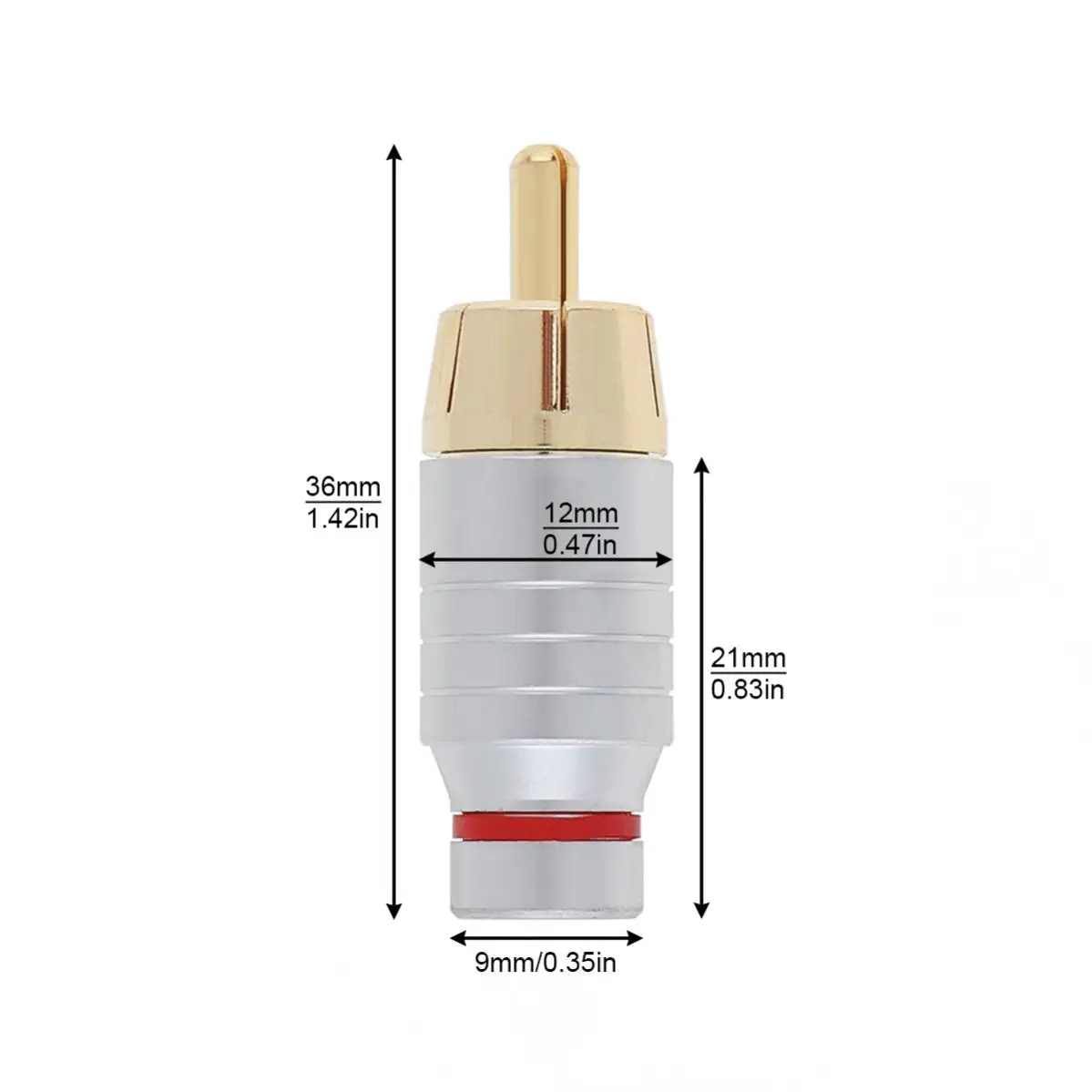 RCA Male Plug Solder Audio Video Adapter Connector for Speaker Wire Wall Plate Home Theater Audio Amplifiers and Sound Systems