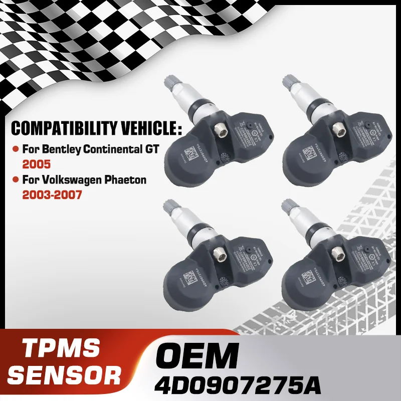 4D0907275A Автомобильная система датчика давления в шинах TPMS для Bentley Continental GT 2005 Volkswagen Phaeton 2003-2007 4D0907275C 4D0907275A Автомобильная система датчика давления в шинах TPMS для Bentley Continental GT 2005 Volkswagen Phaeton 2003-2007 4D0907275C