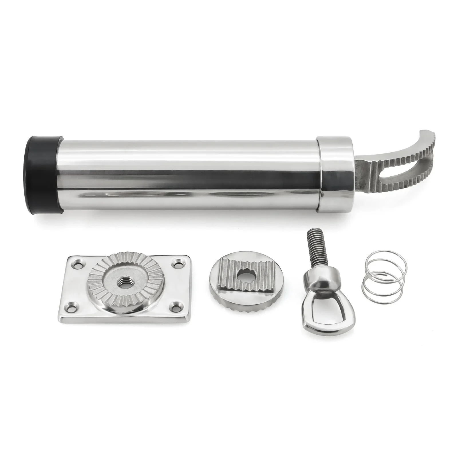 Soporte de caña de pescar para barco de acero inoxidable, montaje en cubierta, rotación de 360 grados, varilla ajustable para yate, accesorios para barcos, Hardware marino