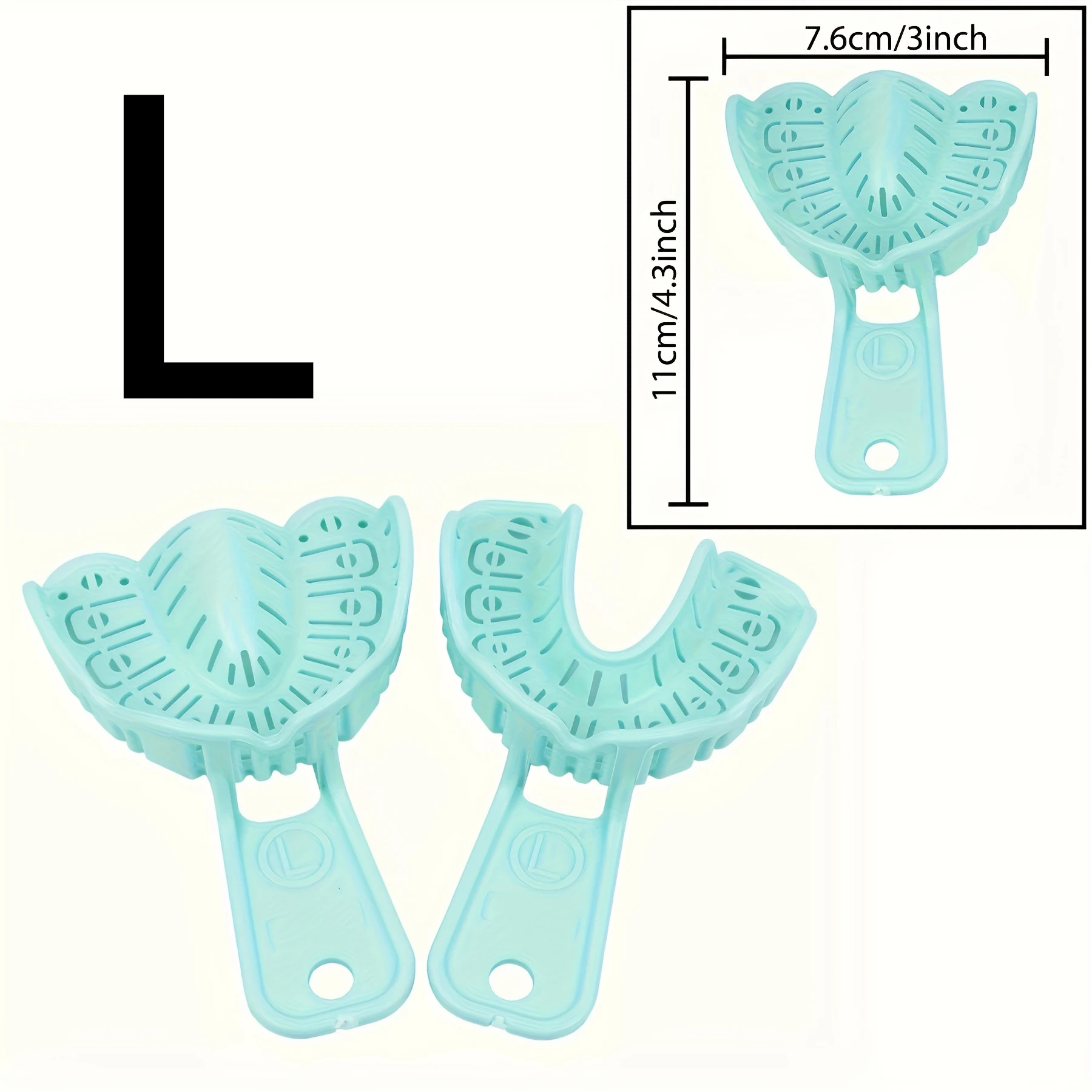 6Pcs/Set Dental Impression Plastic Tray S/M/L Dental Implant Tray Full Mouth Removable Partial Mold Tray Easy To Fold