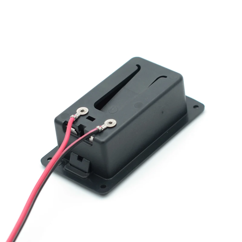 10/50/80 pcs Active Bass Guitar Pickup 9V Battery Boxs/Holder/Case/Compartment Cover With Contacts Spring and 2 Pin Plug Cable