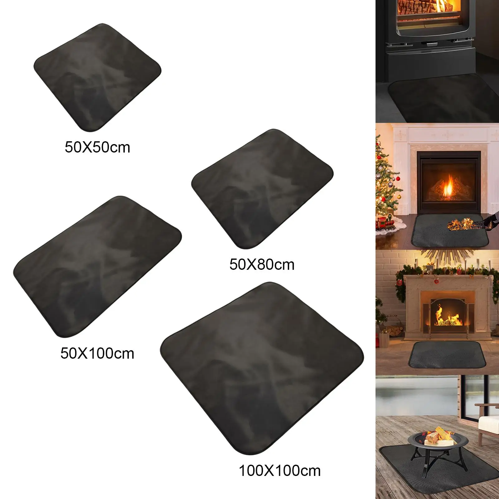 مقاومة للحريق الموقد حصيرة الطابق واقية حصيرة الشواء بطانية حريق موقد ترشيش البساط لشواية العشب فناء داخلي التزيين #5