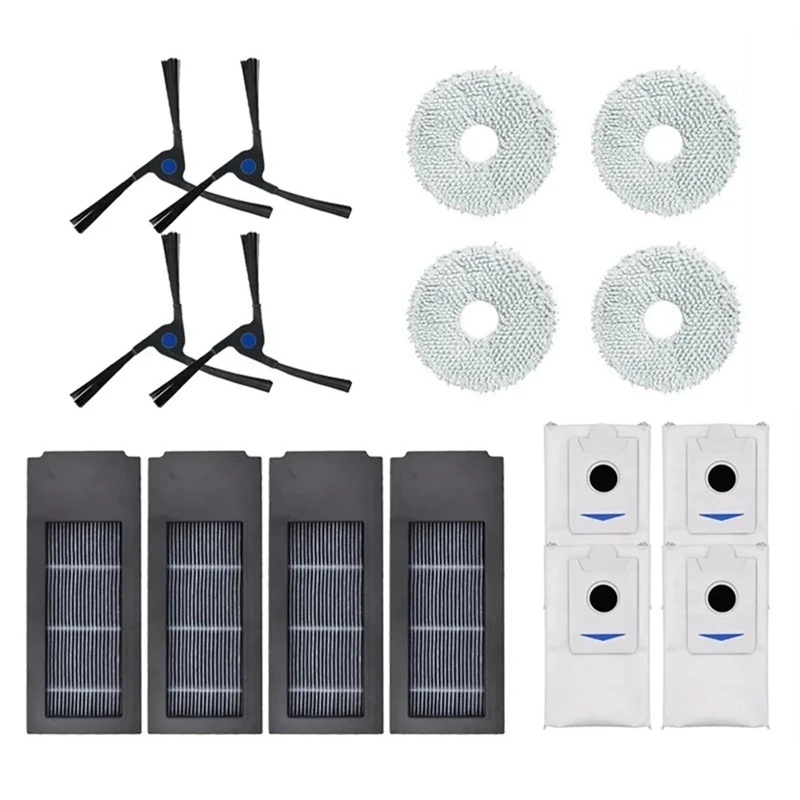 สำหรับ Ecovacs deebot X2 / X2 omni/ X2 pro/ DEX86ด้านข้างแปรงซับผ้าตัวกรอง HEPA ถุงหูรูดอะไหล่