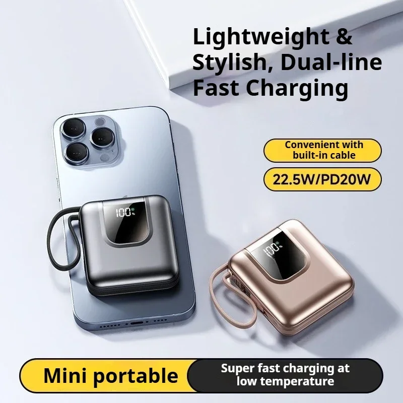 20000mAh fast charging power bank, digital display gift, portable and lightweight power bank