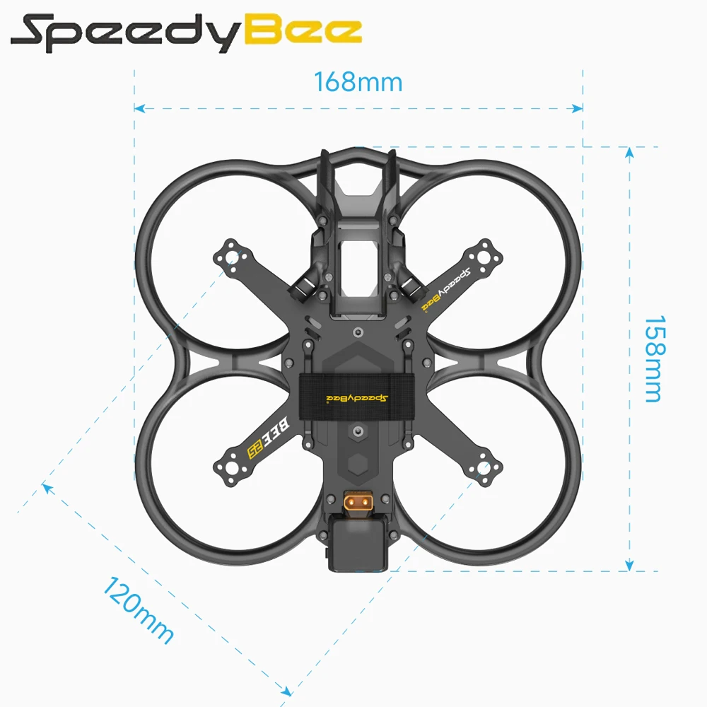 إطار ضبط لاسلكي بقاعدة عجلات مقاس 120 مم من SpeedyBee Bee25