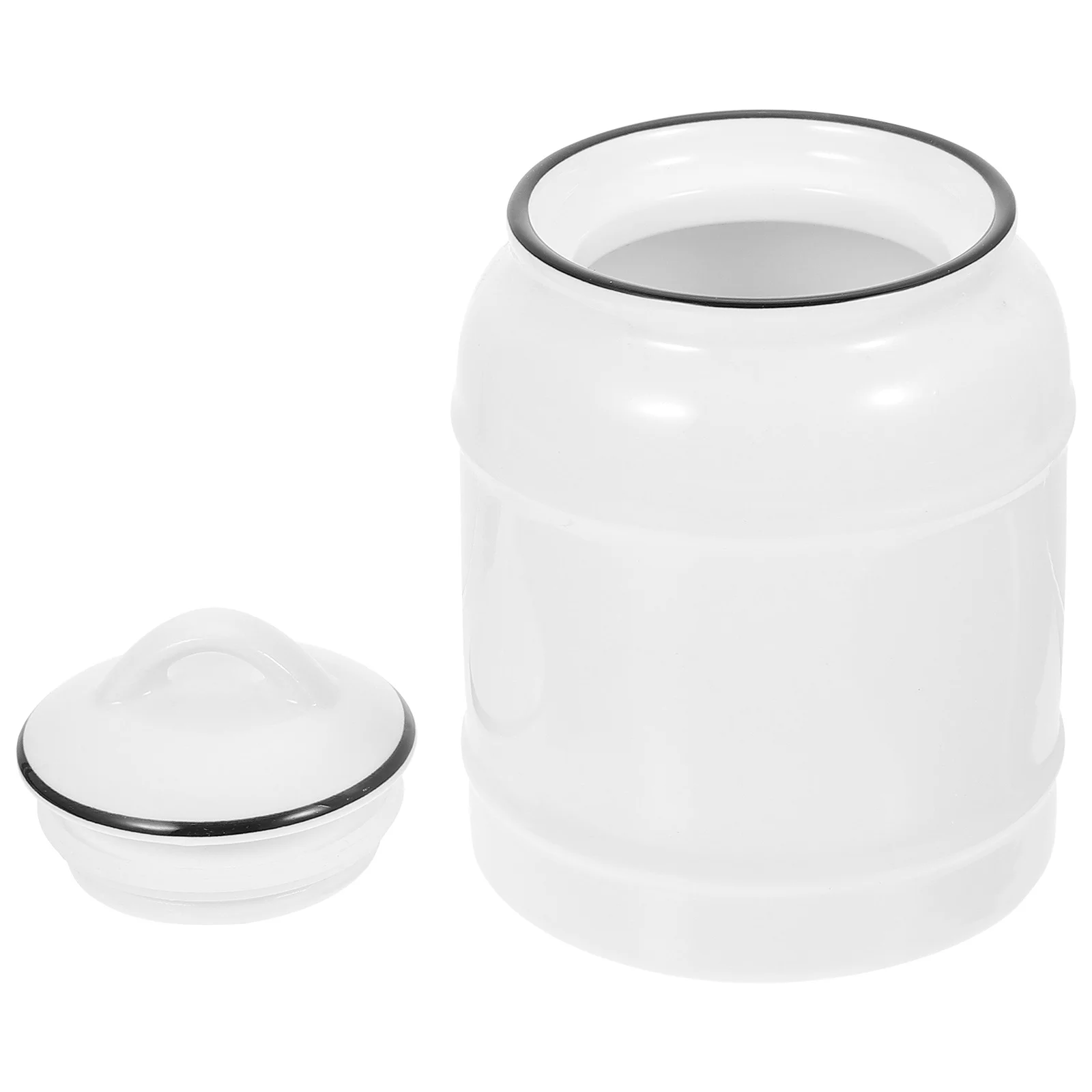 

1Pcs Ceramic Sealed Jar White Multi-Function Tea Canister Food Storage Container Kitchen Storage Canister