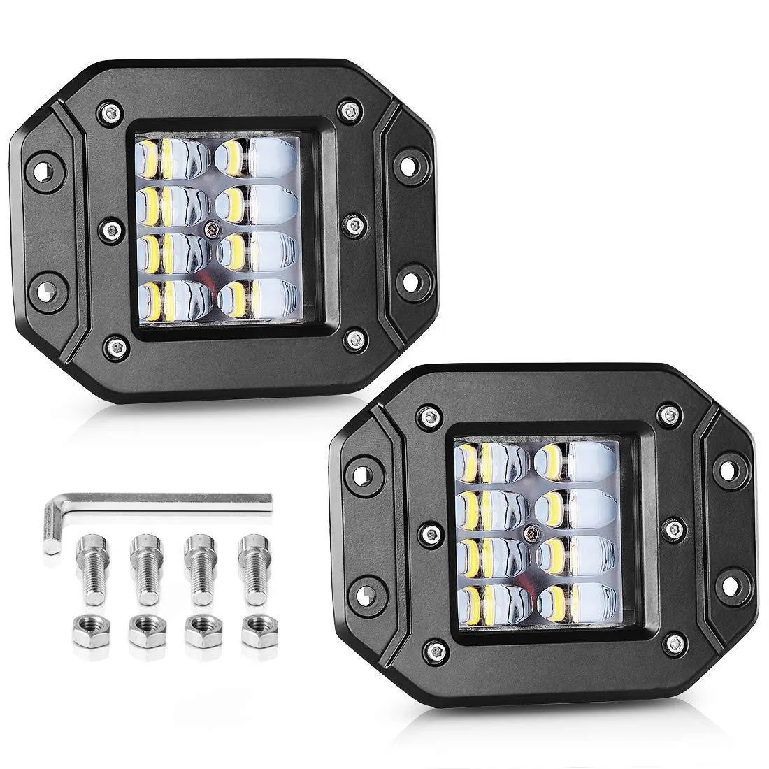5-Inch embedded work light 40W Wrangler off-road vehicle modification, focusing super bright LED truck fog light spotlight 6D