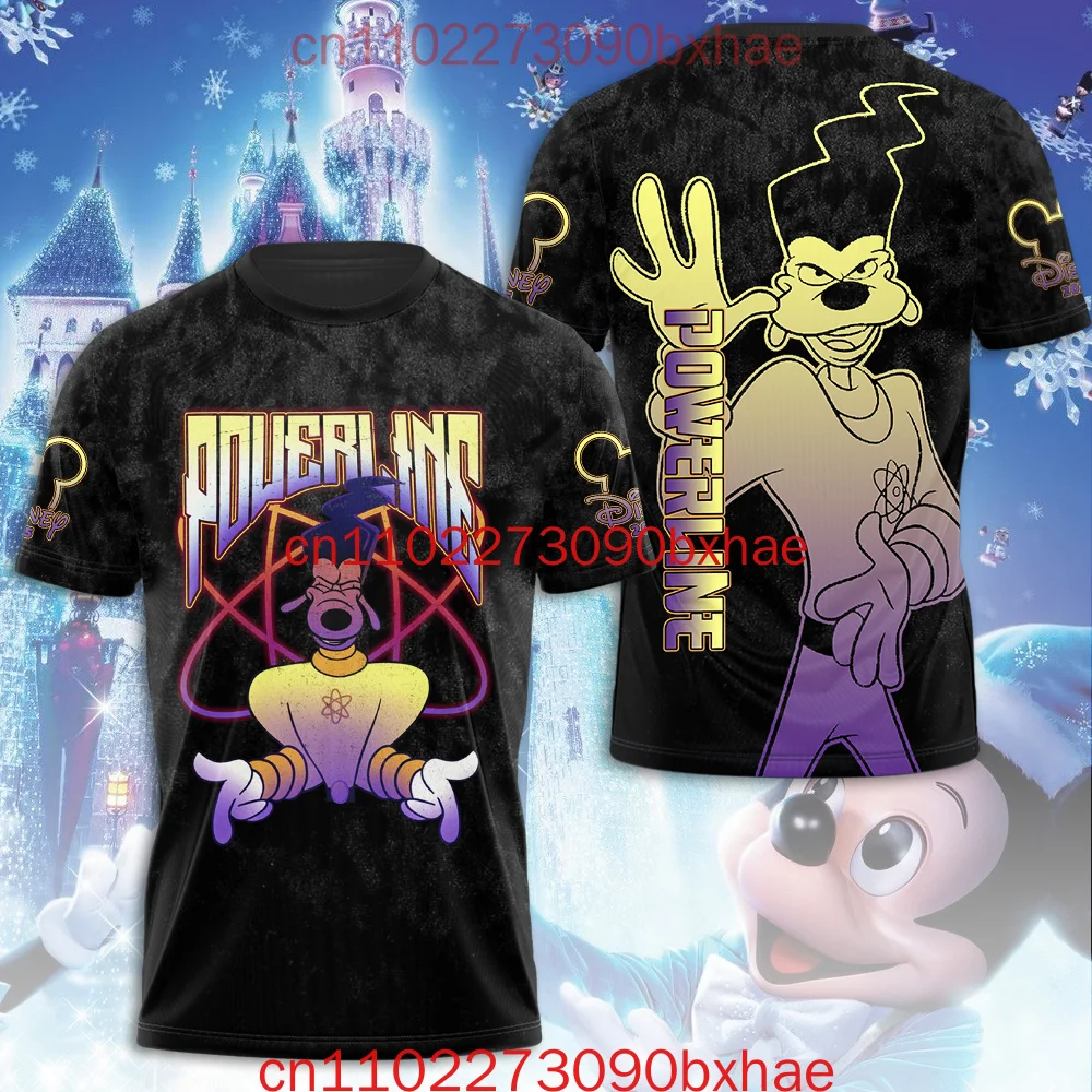 

2026 Новая мужская футболка с коротким рукавом с 3D принтом Disney Goofy Косплей Костюм Модная уличная мужская и женская футболка