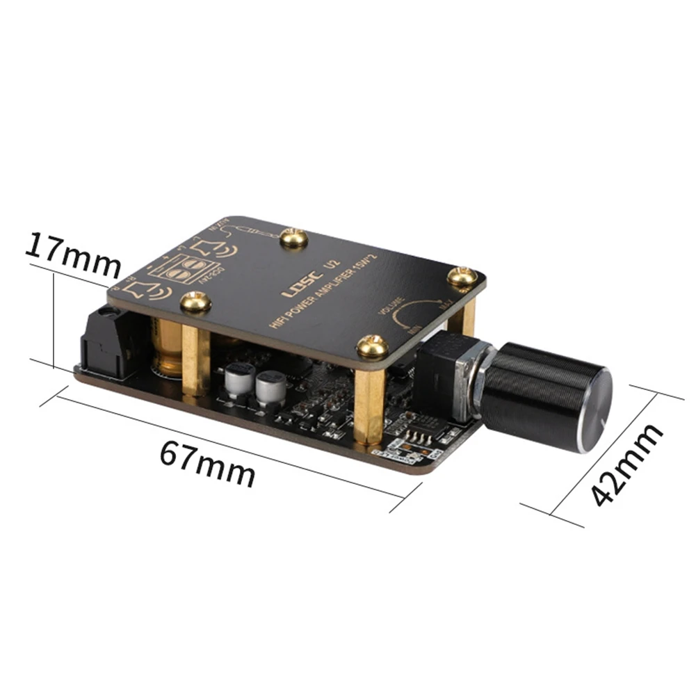 T35C Mini PAM8620 Bluetooth 5.0 Amplificatore Scheda audio 15Wx2 Modulo amplificatore audio stereo a doppio canale