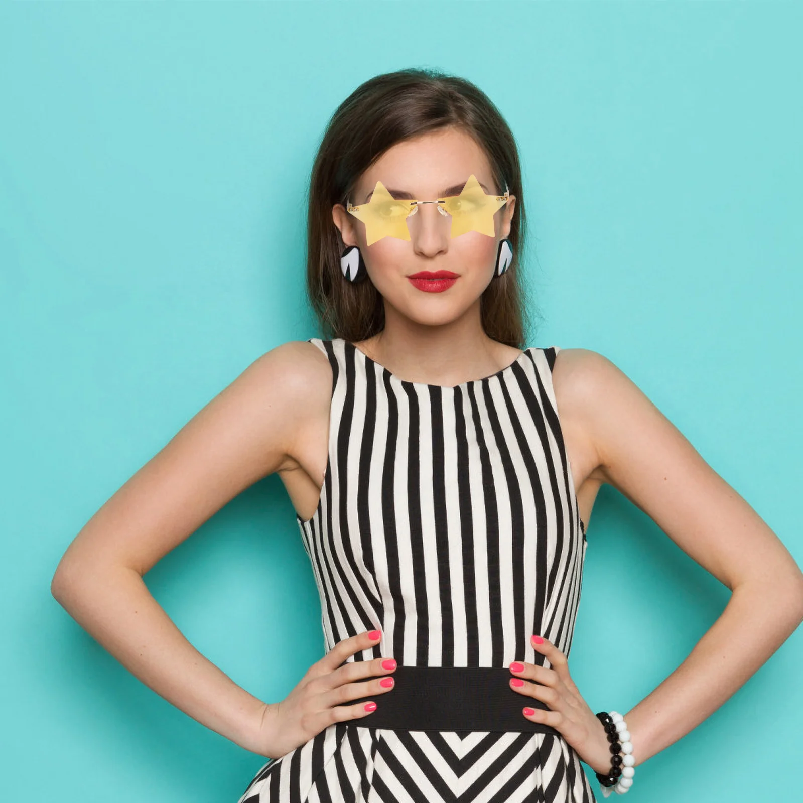 

Star Sunglasses Frameless Rimless Party Sunglasses for Women Cool Fun Glasses Festival Accessories