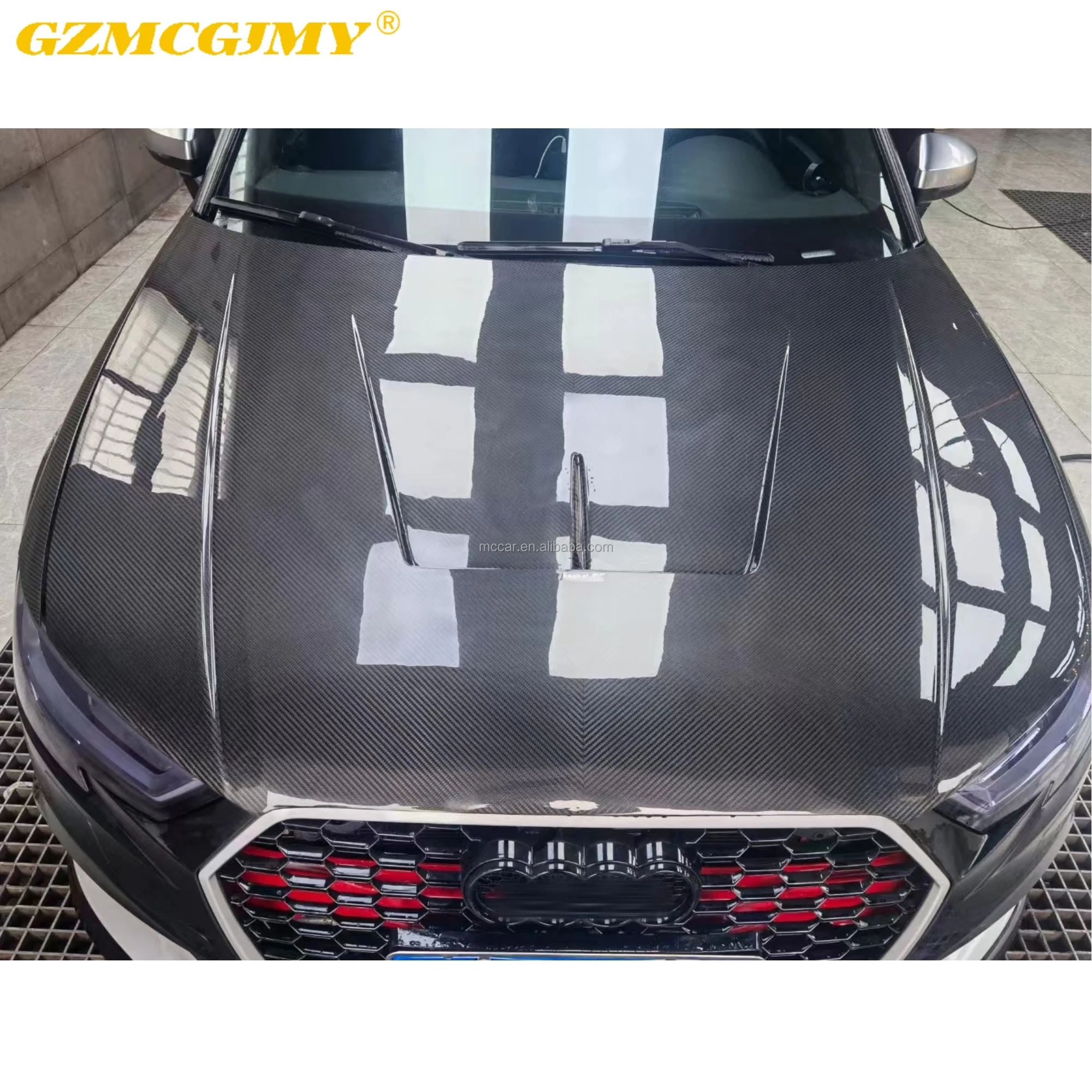 Lightweight Dry Carbon Fiber Car Hood For Audi RS3 2017-19 Car Kit Front Hood Bonnet