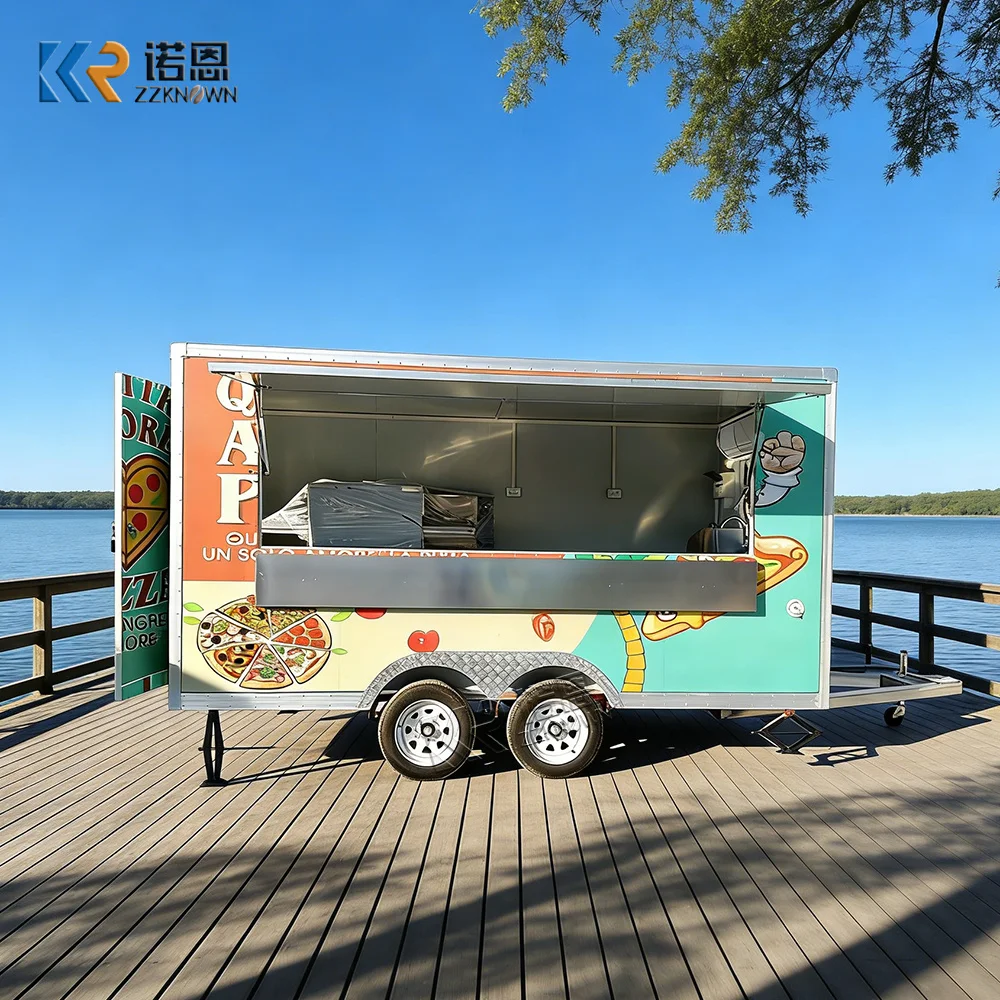 

Custom Size Mobile Kitchen Concession Mobile Street Fast Food Trailer With Full Kitchen Street Bbq Food Truck For Sale