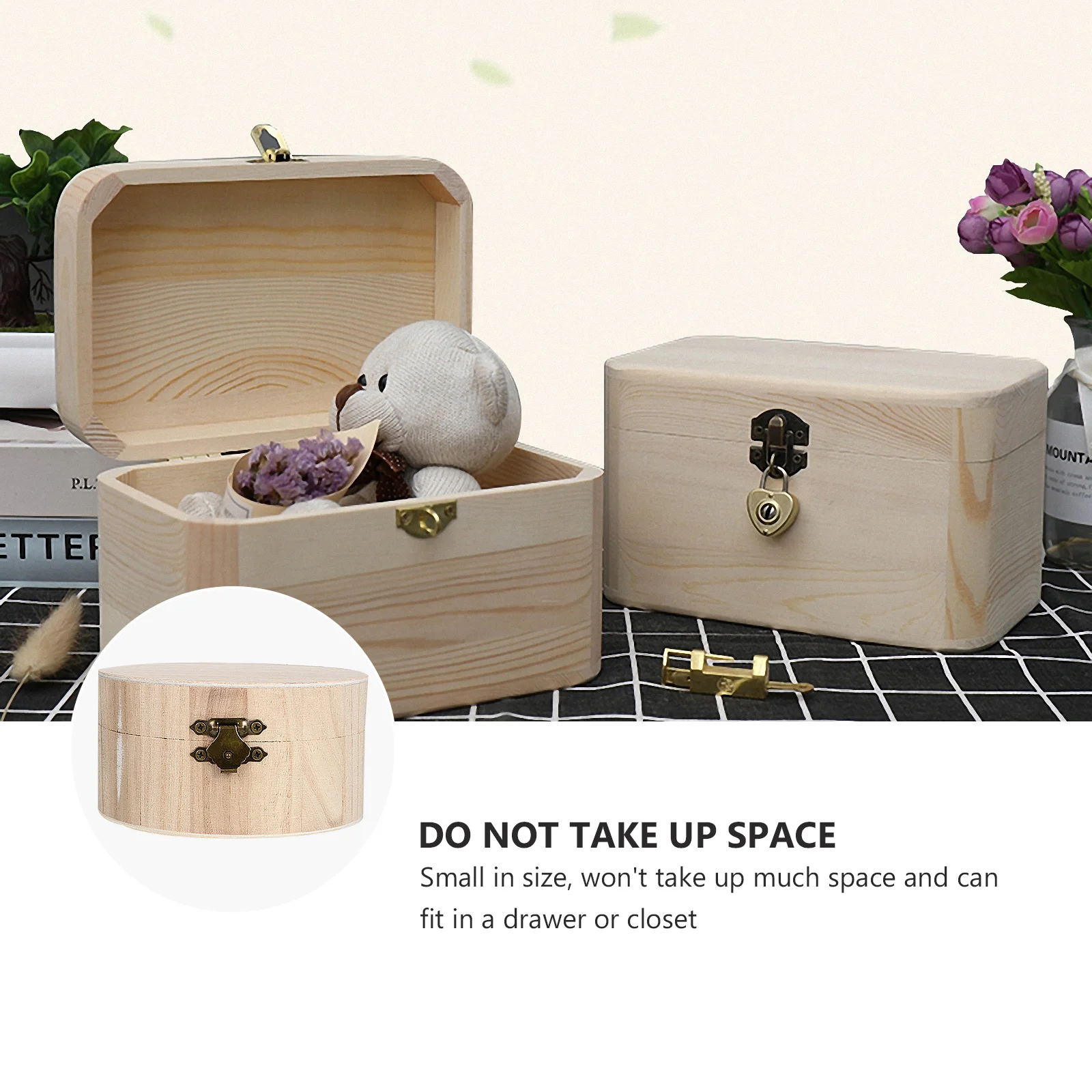 

1pc Wooden Jewelry Small Size Earring Ring Beads Earring Box Organizer Container For Wooden Ring Holder Gift Display Holder Case