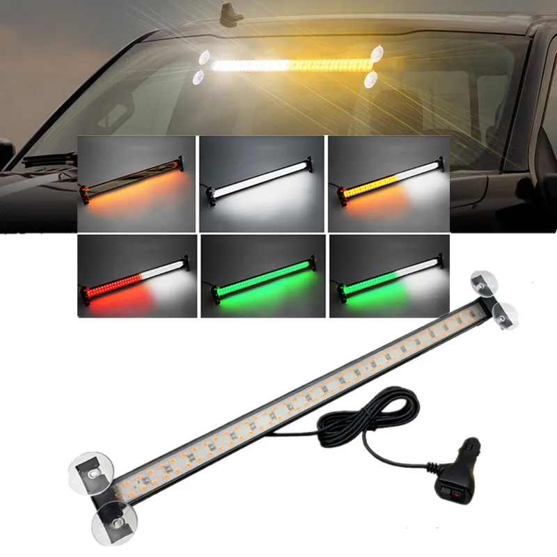 

80LED LED Trucks Strobe Light Auto Emergency Warning Signal Lamp Windshield Police Lights Vehicle Flashlight Lamp Accessories
