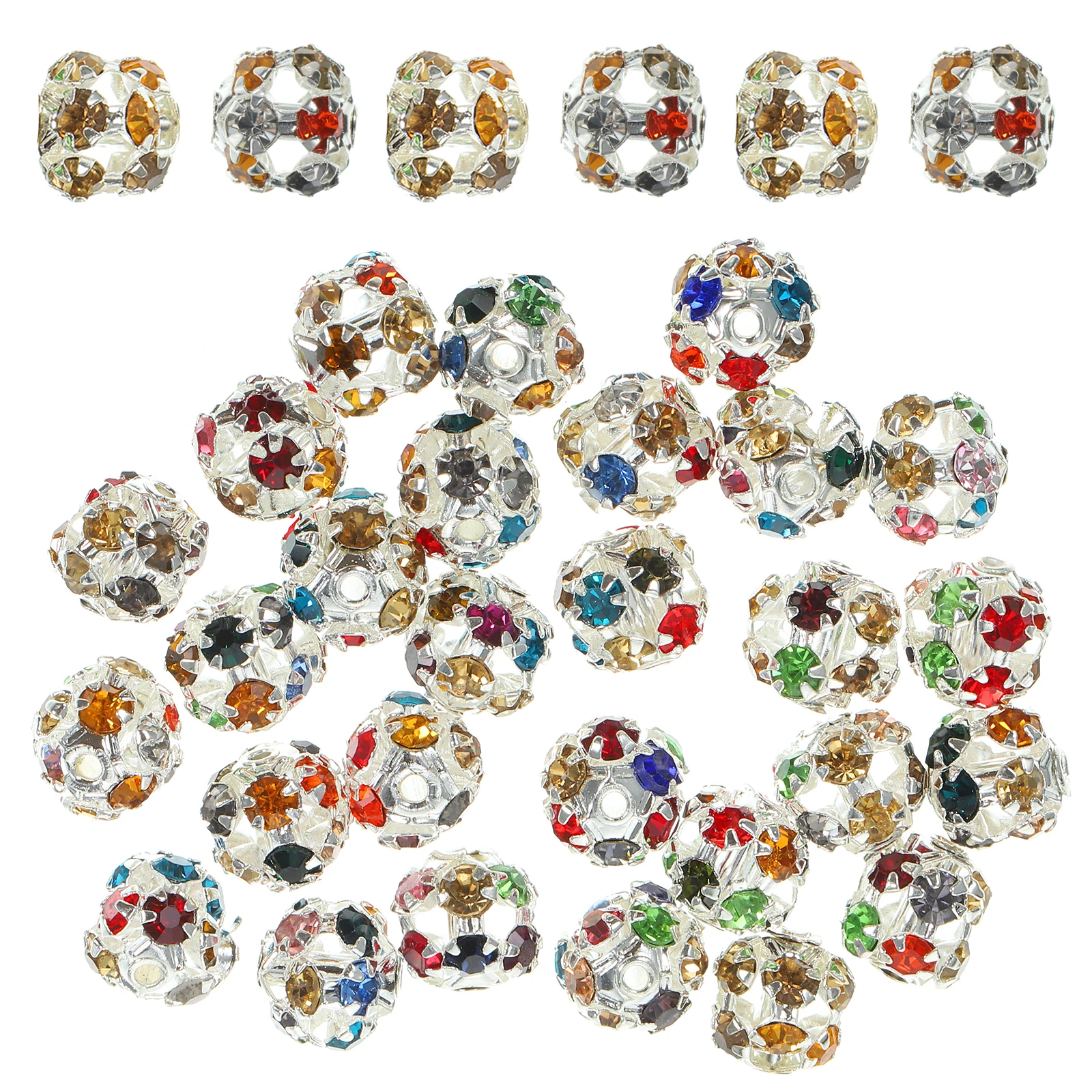 

90 Pcs Rhinestone Spacer Rhinestones Beads for Crafting Jewellery Making Wreath Polished Jewelry