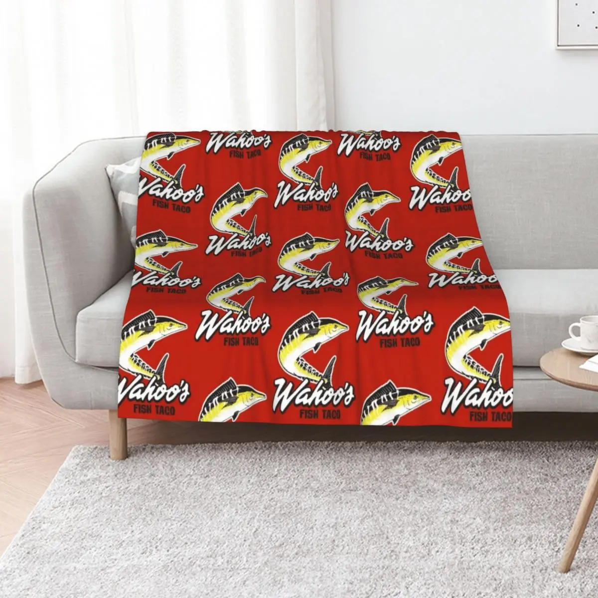 Wahoo's Fish Taco Resto Throw Blanket Multi-Purpose wednesday Cute Luxury Baby Soft Big Blankets