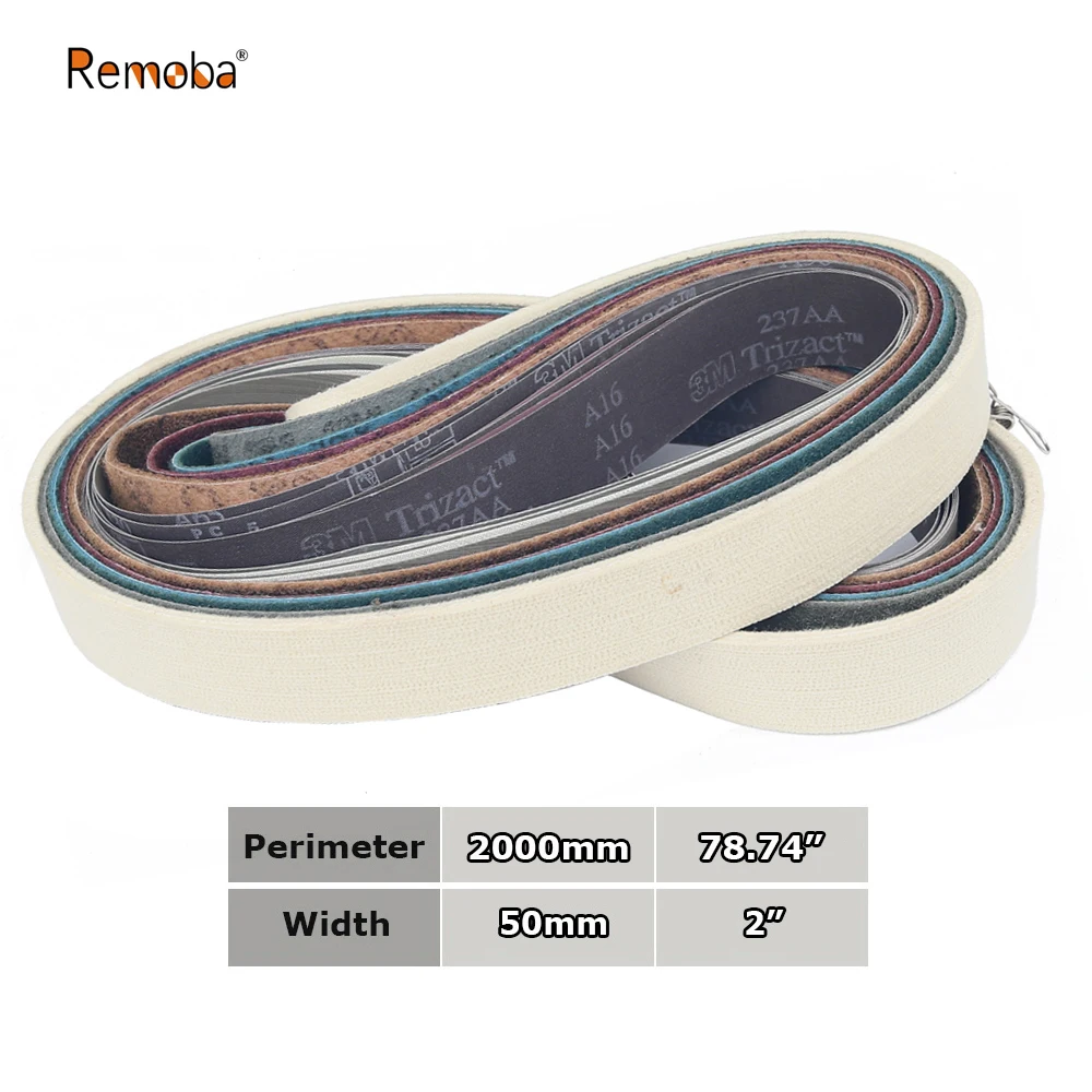 2000x50mm Polishing Sanding Belts Belt Grinder Accessories, Non-woven Nylon Fiber, Wool Felt, 305EA A3 A5, 237AA A6 A16 A30 A65