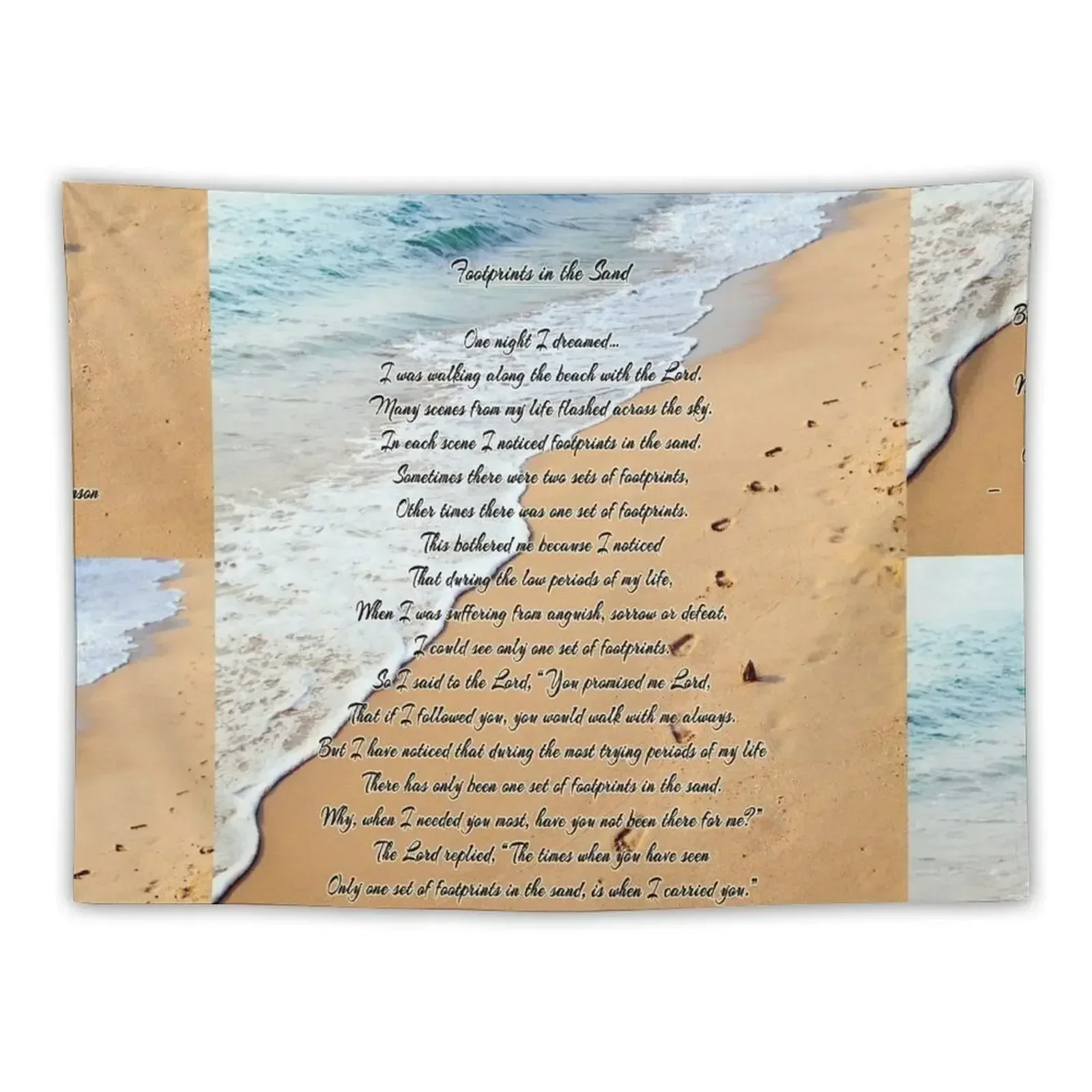 

FootPrints in the Sand Tapestry Nordic Home Decor Wall Art Tapestry