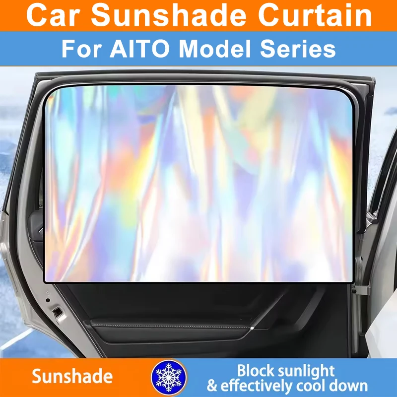 Magnetic Car Window Sunshade for AITO M5 M6 M7 M8 M9 Ultra EV Max UV Block Heat Proof Privacy