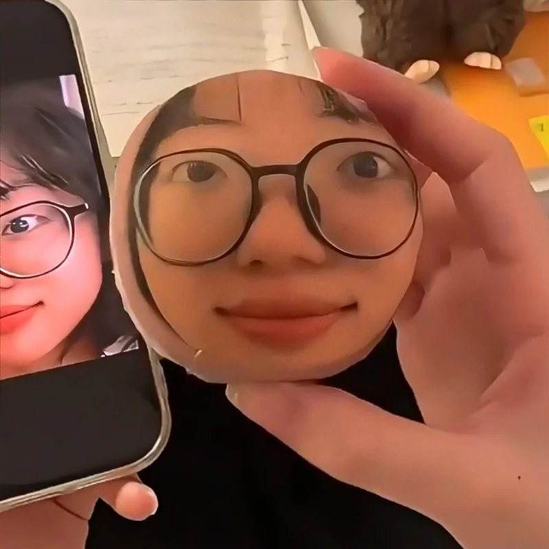 Custom Face Keychain Plush Swap Photo Charm For Backpack Purse Portrait Doll No-Ip Body Design Gift