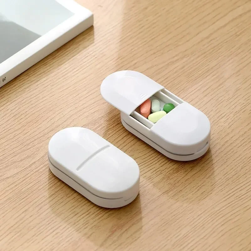 Cut Pill Box.304 Stainless Steel Blade.Portable Medicine Dispenser.No Need To Break By Hand.Suitable for Multiple Types of Pills