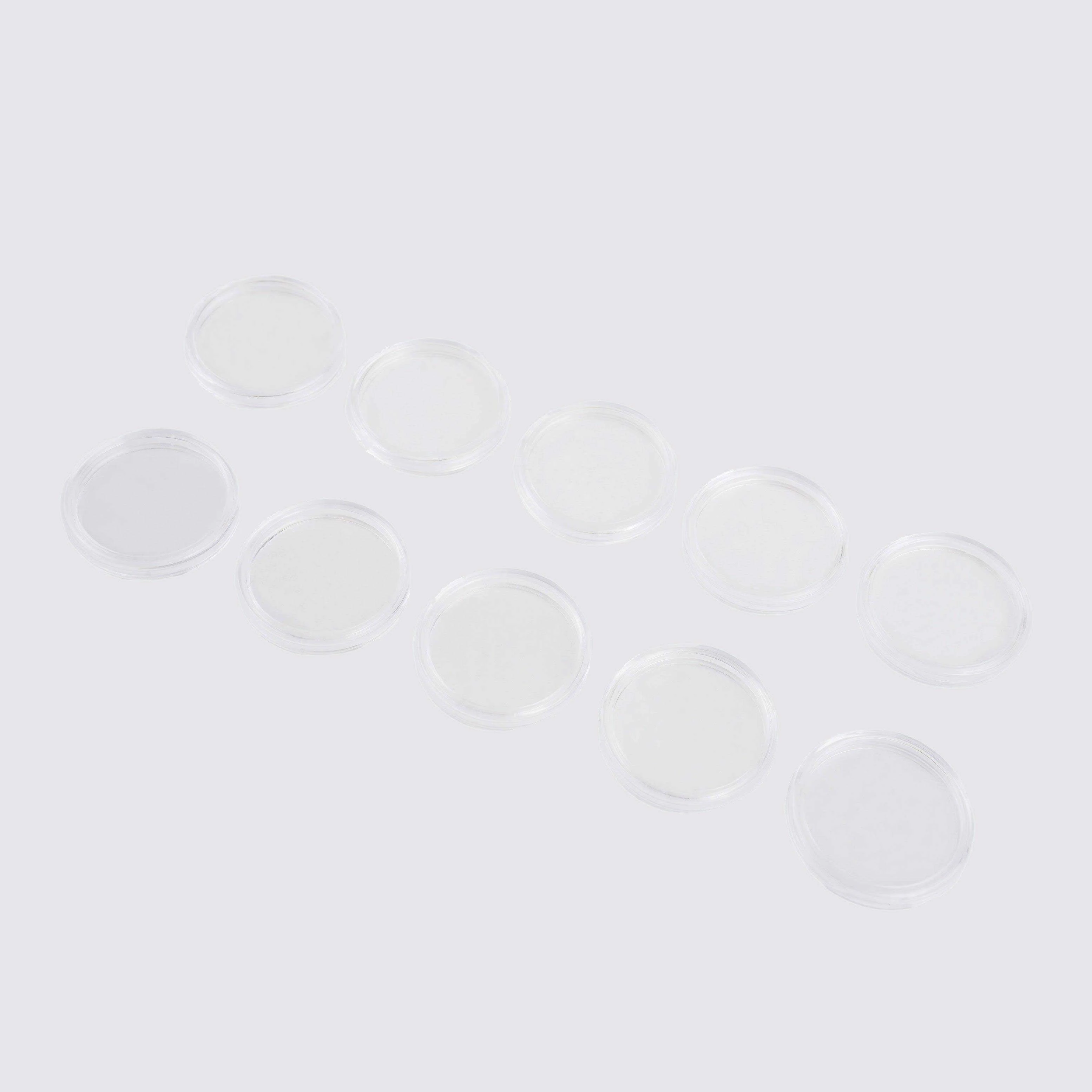 100pcs Clear Coin Capsules Compatible with 25mm Tokens Badges Lightweight Portable Storage Solution for Collectors