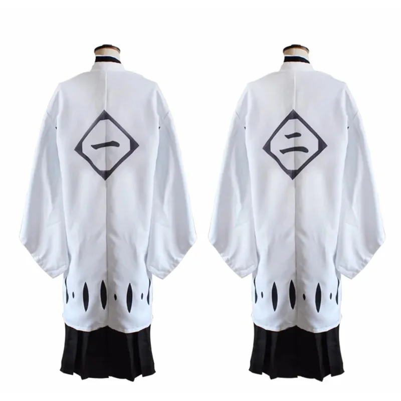 COSZTKHP 13 Number BLEACH White Haori Cosplay Costume From 1st to 13th Division Captain Long Cape Robe Short / Long Sleeve Cloak