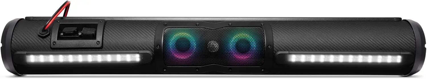 

Watt Amplified Double-Sided Powersports 11 Speaker Bluetooth LED Backlit Soundbar Waterproof Dirtproof