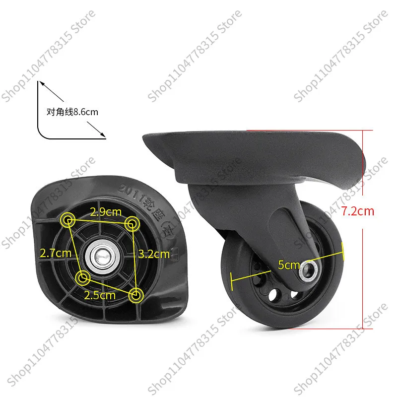 Luggage Replacement Universal Wheel HLC-F1370/2011, Travel Suitcase Sliding Roller Caster, Suitcase Repair Spare Parts