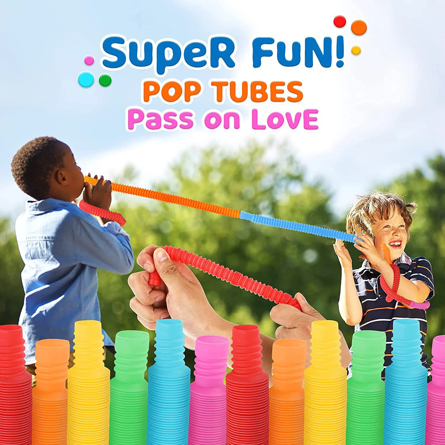 8pcs Colorful Plastic Pop Tube Toy Mini For Kids Stretching Tubes Corrugated Tube Children Adult Stress Relief Toys Gift