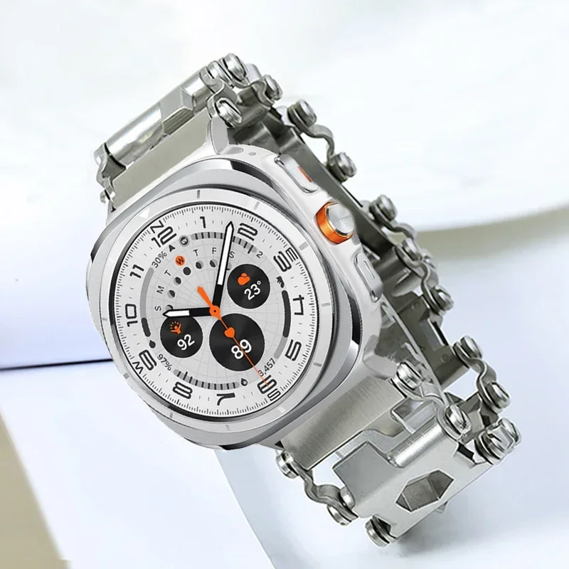 Multifunktionales Metallarmband für Samsung Galaxy Watch Ultra 2025 47mm Armband Galaxy Watch Ultra 47mm Outdoor-Sportband Correa