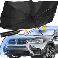 Car Sunshade Retractable Sunscreen Heat Insulation Front Windshield Parasol  Premium Foldable Car Windshield Reflective Umbrella