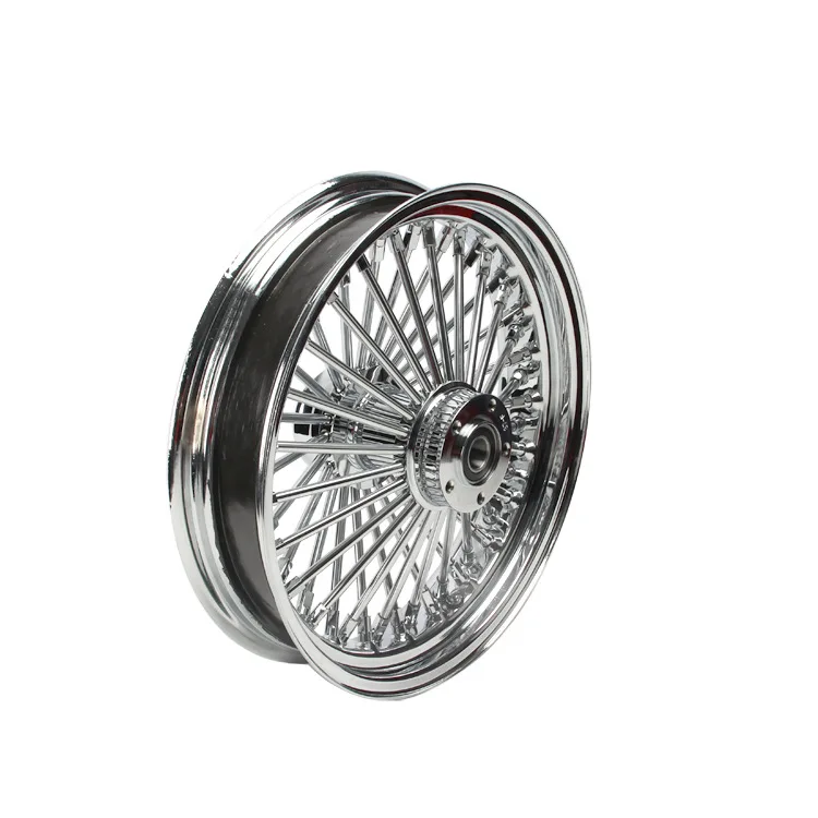 Suitable For Harley Modified Retro 21 Inch Spoke Wheels With 48 Electroplated Coarse Spoke Wheels,suitable For Old Harley Models