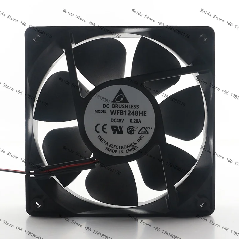 WFB1248HE Delta 12038 Speed measurement Cabinet Frequency converter 120x120x38MM 48V 0.20A 9.6W cooling fan 12CM