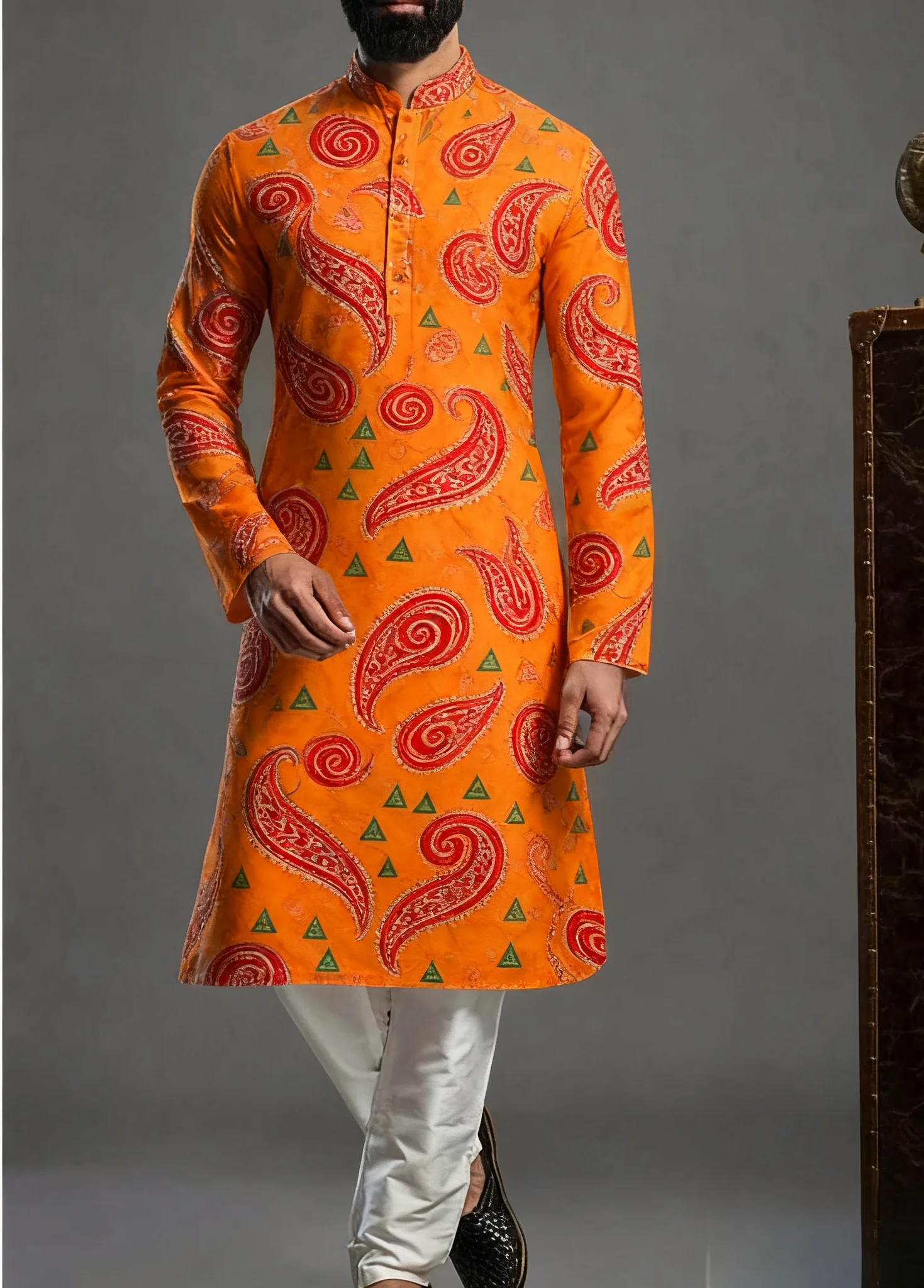 Men's digital printed patterns with various kurta vardha fashion, casual fit, regular robe suitable for all occasions