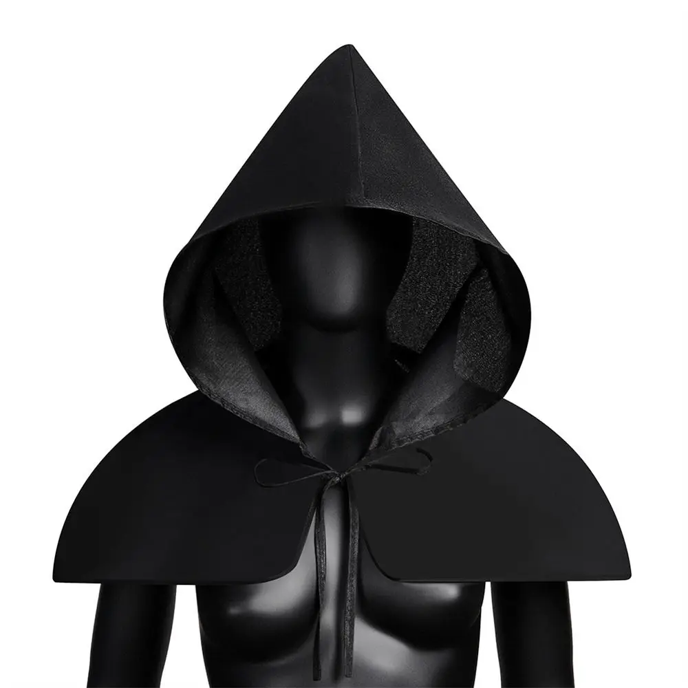 New Movie Halloween Death Cloak COS Costume Black Halloween Role-playing Medieval Hooded Cloak