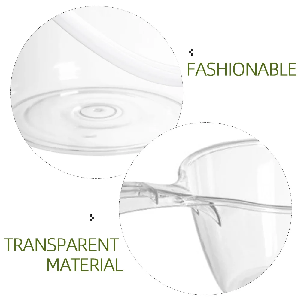 

1Set Transparent Large Capacity Water Bucket Basin Scoop Set Thick Plastic Handle Portable Multipurpose Cleaning Storage