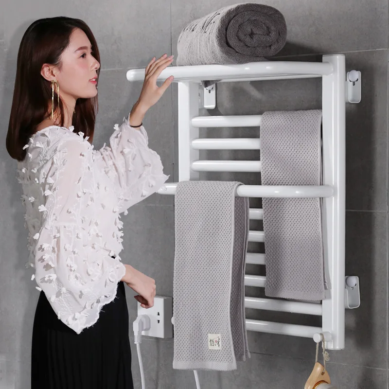 Towel Dryer Intelligent Electric Towel Warmer Heated Towel Rail Batroom Accessories Wall Mounted Towel Rack towel bar bathroom