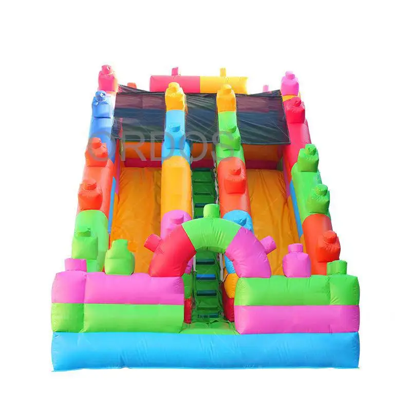 

Customized Children Adult Colorful Park Amusement Inflatable Slides Rainbow Theme Slides Inflatable Castle Toys