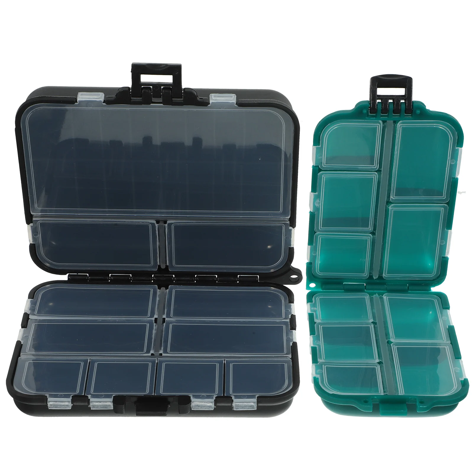 

2 Pcs Double Layer Fishing Gear Box Storage Lure Accessory 2pcs Boxes Container Tackle Holder Plastic Organizer Case