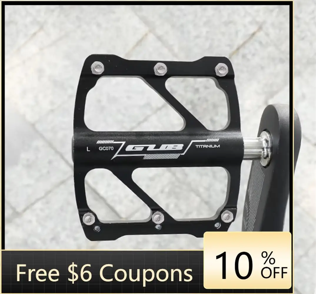 

STLF GUB Bicycle Pedals Titanium Axle Strong Durable Ultralight Aluminum Alloy Sealed Bearing Bike Part High Quality GC-070-Ti