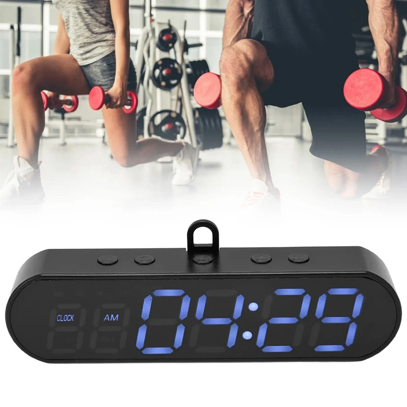 Portable Gym Timer Switch Multifunctional 1000Mah USB Fitness Sports Interval Workout Timer Alarm Clock Easy Install Easy To Use