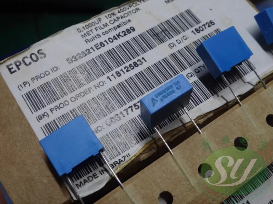 

10PCS EPCOS 0.1uf/400v 100nf u1 104 New 10MM thin film capacitor B32521E6104K