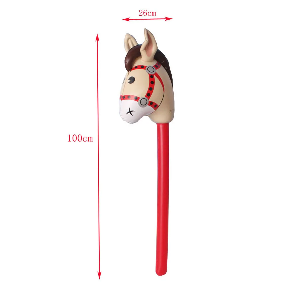 Catoon Animals Inflatable Stick Farm Animals Pig Bunny Horse Jungle Animals Inflatable Stick Balloons Kids Toy Birthday Gift