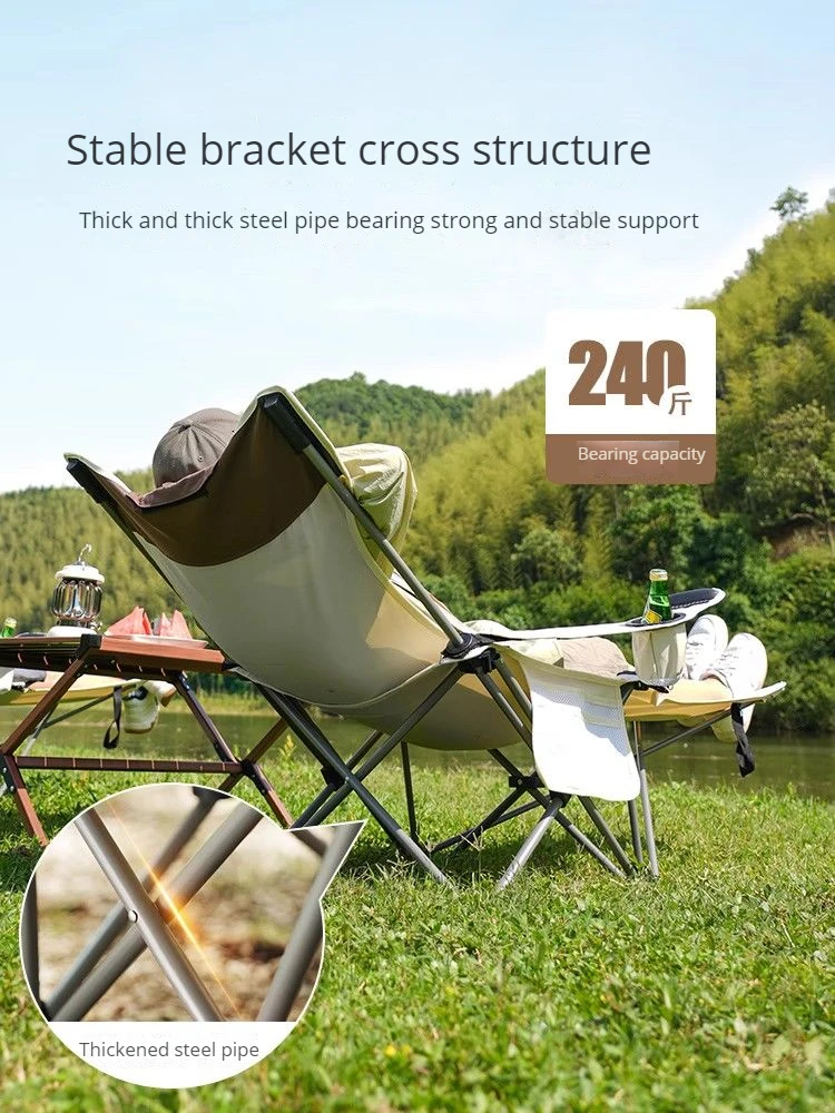 Outdoor folding lounge chair portable ultra light fishing chair beach camping director chair backrest small stool