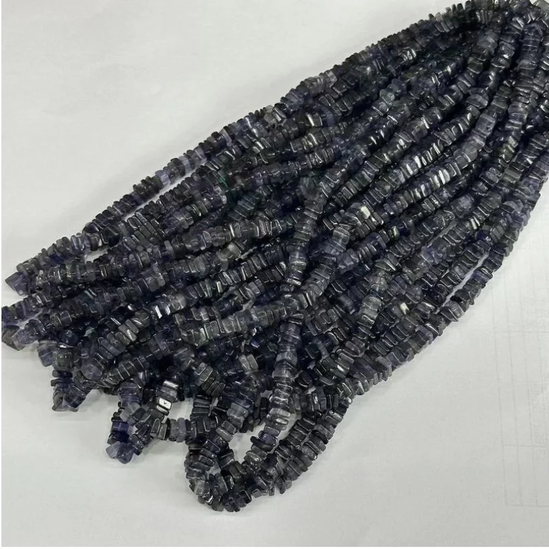 

Natural Iolite square roundelle blue 4mm 5mm 6mm 38cm loose beads Jewelry accessories DIY for jewelry making