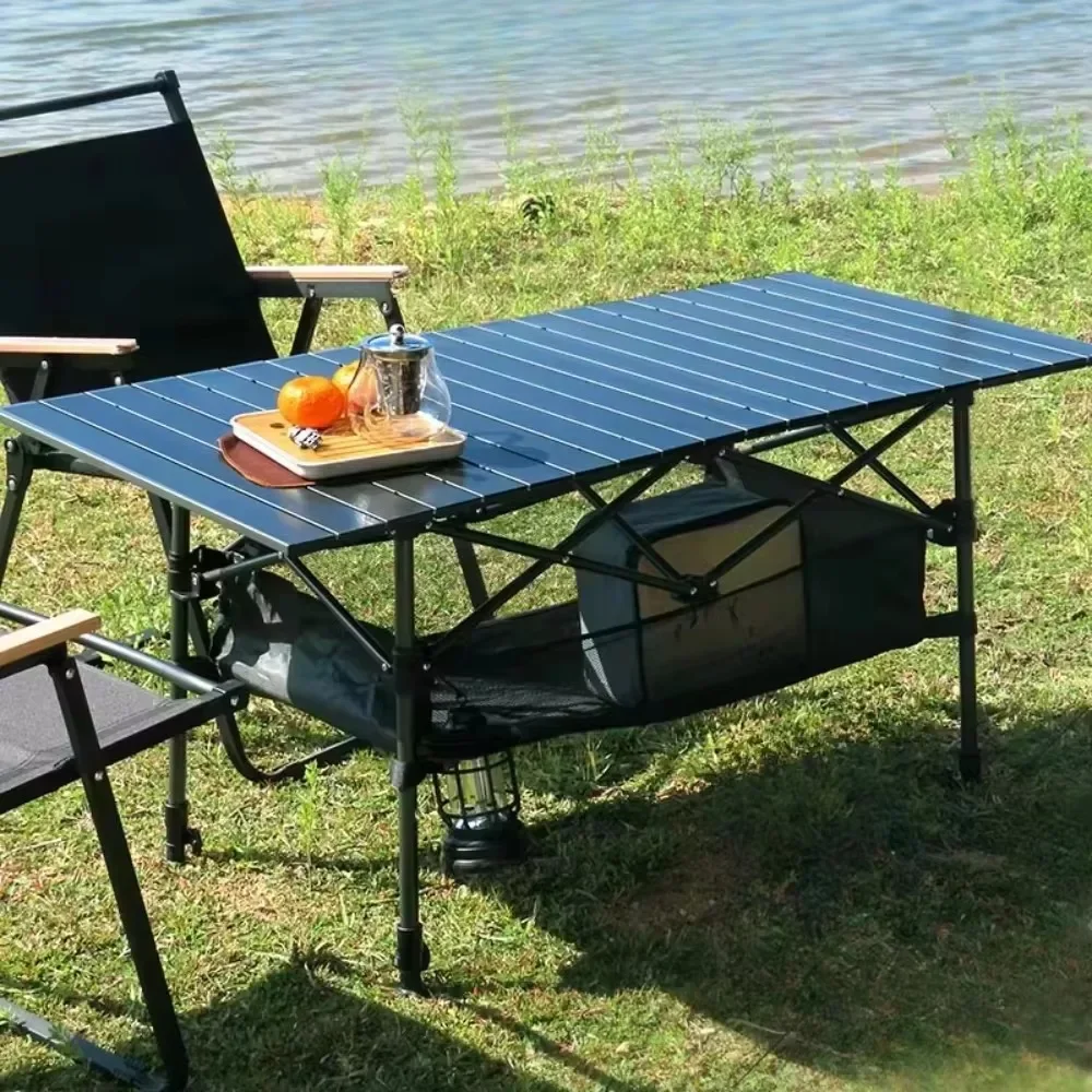 Table de camping pliante portable, bureau de pique-nique en plein air