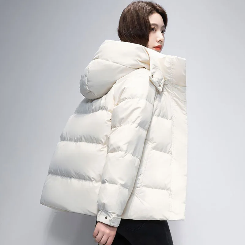 Winter New Korean Down Cotton-Padded Jacket Women\'s Short Overcoat Thick Warm Parker Coat Fashion Loose Hooded Cotton Jacket